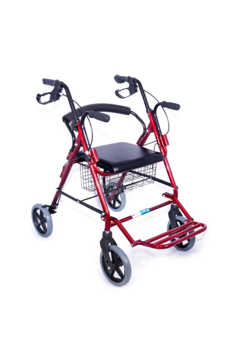 Comfort Plus DM9146 Ayak Pedallı Alüminyum Rolatör (Tekerlekli Sandalye Gibi Kullanma İmkanı) (Model 3338)