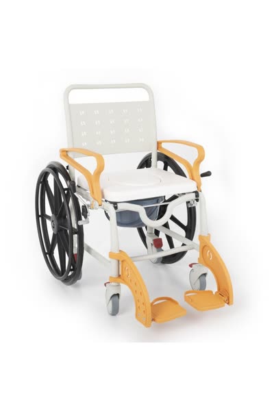 DM-8088D Soft Turuncu Banyo ve Tuvalet Tekerlekli Sandalye
