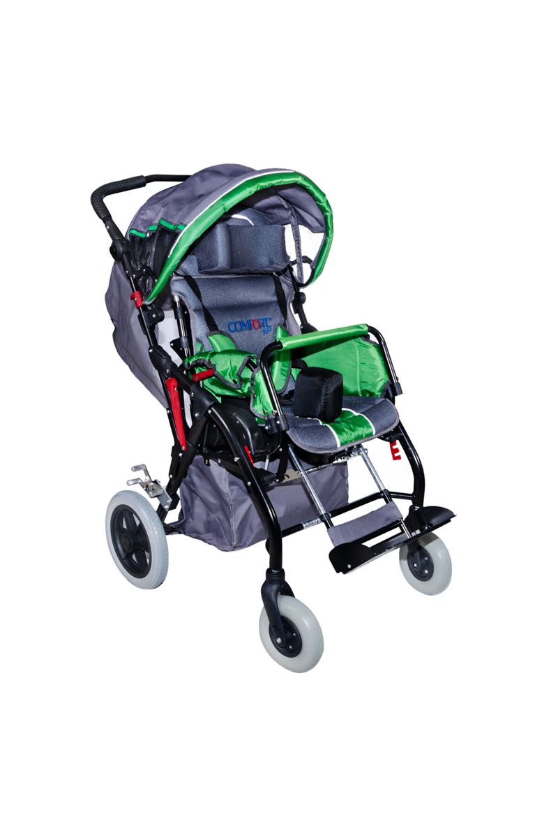 Engelli Puseti Yeşil | Alüminyum Şase, Çift Yönlü Koltuk, 40 cm Oturum, DM-8001 BUGGY