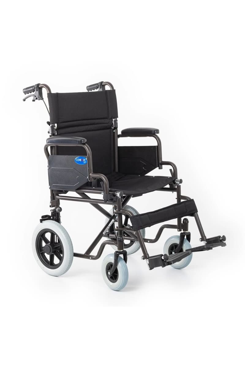 Transfer Tekerlekli Sandalye | Refakatçi Frenli, Patlamaz Tekerlekli DM-327 Mini 50cm