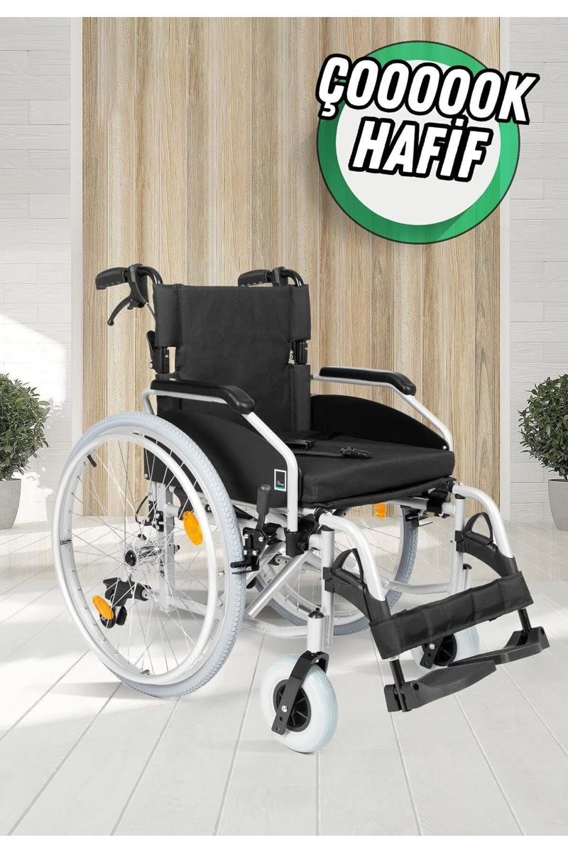 New Strong Hafif Manuel Tekerlekli Sandalye Alüminyum 45 CM