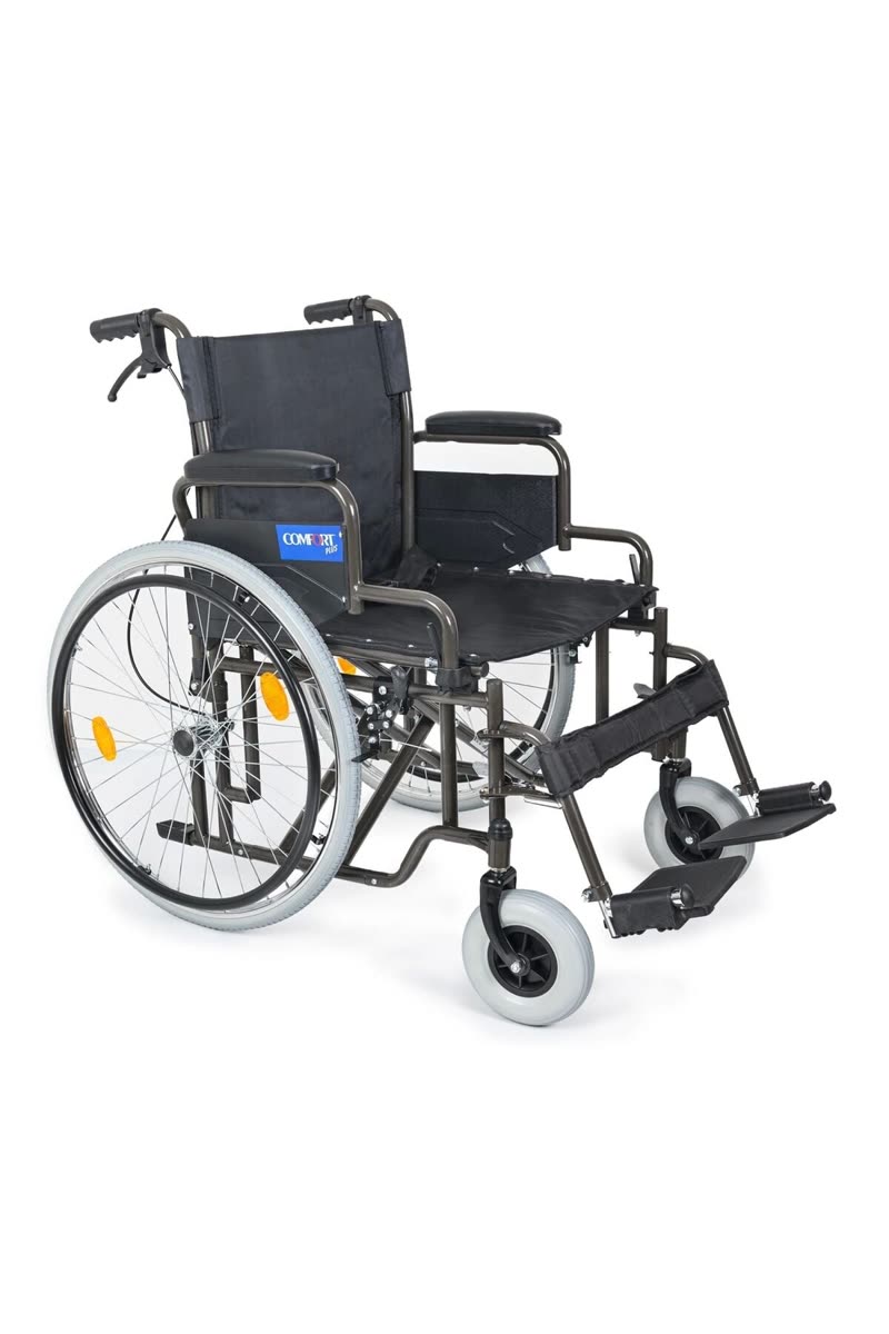 Tekerlekli Sandalye Titanyum | 55 cm Geniş Oturum, Çift Makaslı Çelik Gövde, DM-312